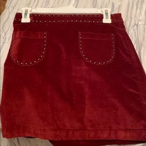 brand new velvet skirt with metal detail!